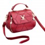 Women Fashion V Small Square Shape Handbag - Red