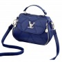 Women Fashion V Small Square Shape Handbag - Blue