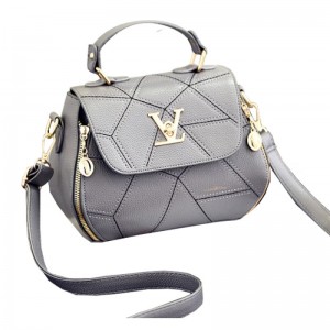 Women Fashion V Small Square Shape Handbag - Grey