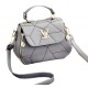 Women Fashion V Small Square Shape Handbag - Grey image