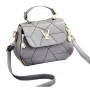 Women Fashion V Small Square Shape Handbag - Grey