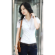 Women Summer Cotton Long Sleeves Casual Shirt - White image