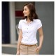 Women Fashion Short Sleeves Summer Cotton Shirt - White image