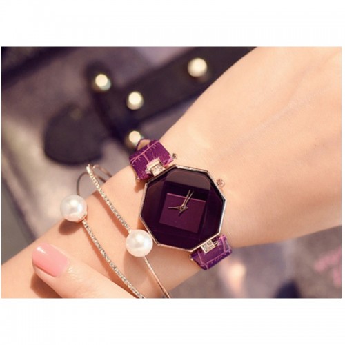 Teen Girls Fashion Temperament Watch-Purple image