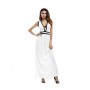 New European Elegant Style Deep V-Neck Long Maxi Dress - White