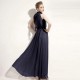 Bohemian Hanging Neck Sleeveless Cotton Long Dress - Black image