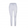 Women's Pocket Drawstring Tie Casual Pencil Elastic Pants - White