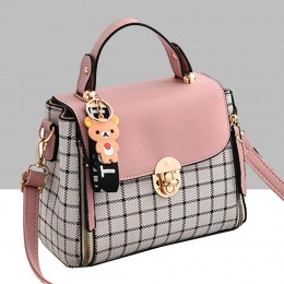 Small Square New Fashion Cross Border Women Shoulder Handbag - Pink