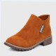 Women Chukka Style Leather Casual Boots - Brown image