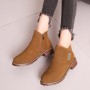 Women Chukka Style Leather Casual Boots - Brown