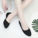 Frosted Shallow Mouth Suede Flat Shoes - Black image