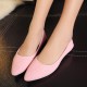 Frosted Shallow Mouth Suede Flat Shoes - Pink image