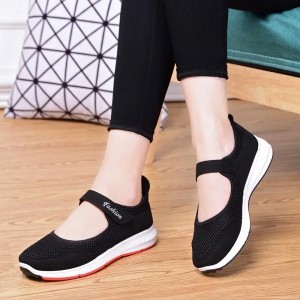 Non Slip Breathable Walking Sports Shoes - Black