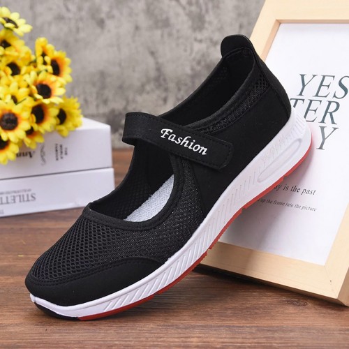 Non Slip Breathable Walking Sports Shoes - Black image