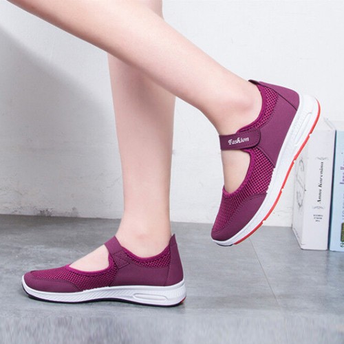Non Slip Breathable Walking Sports Shoes - Pink image