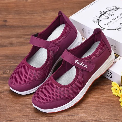 Non Slip Breathable Walking Sports Shoes - Pink image