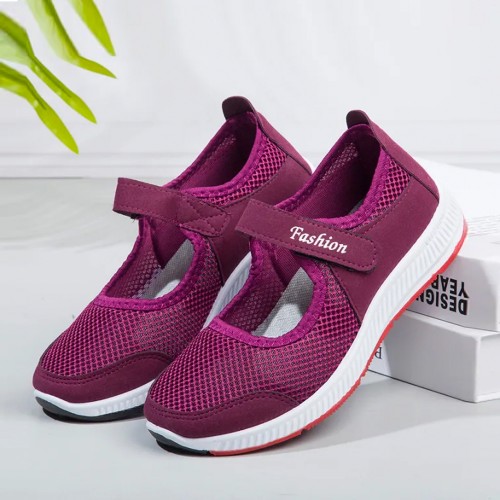 Non Slip Breathable Walking Sports Shoes - Pink image