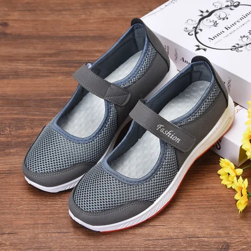 Non Slip Breathable Walking Sports Shoes - Grey image
