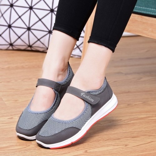 Non Slip Breathable Walking Sports Shoes - Grey image