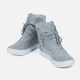 Flat Bottom Canvas Breathable Casual Sneaker Boots - Grey image