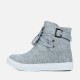 Flat Bottom Canvas Breathable Casual Sneaker Boots - Grey image