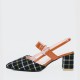 Women's Chunky Block Heels Pointed Toe Buckle Shoes - Black image