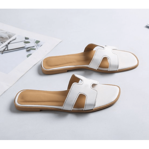 Casual Flip Flop H-Type Fashion Wear Women Slipper - White image