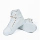 Canvas Fashion Casual Zipper Women Sneaker - White image