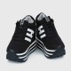 Thick Bottom Muffin Platform Laces Up Sneakers - Black image