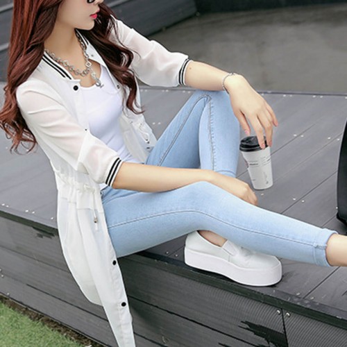 Long Sleeve Vintage Chiffon Ladies Cardigans