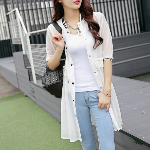 Long Sleeve Vintage Chiffon Ladies Cardigans