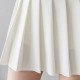 Tremor High Waist Elastic Pleated Mini Skirt - White