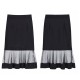Fishtail Stretch Mesh Knee Length Mermaid Skirt - Black image