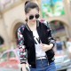 Floral Blackpink Streetwear Long Sleeve Jacket - Black image