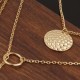 Women Fashion Multi Layered Necklace with Angle Wings-Golden image