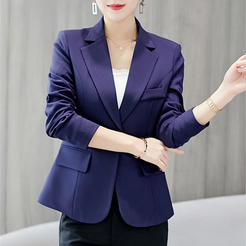 Formal Wear Slim Blazer Suit Jacket - Blue image