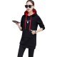 Elegant Long Sleeve Tide Striped Black Sweater - Black image