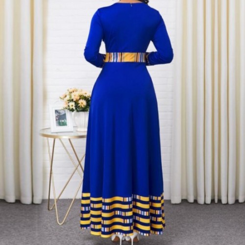 Long Sleeved High Waist Maxi Dress 