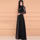 Arabic Elegant Style Long Sleeved Maxi Dress - Black image