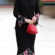 Floral Printed Front Button Long Sleeve Maxi Dress - Black image