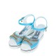 Wedge Platform Ankle Strap Open Toe Sandals -Light Blue image