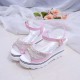 Wedge Platform Ankle Strap Open Toe Sandals -Pink image