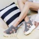 Waterproof Platform Thick Sole Wedge Sandal -Grey image