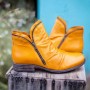 New Trendy Zipper Fold Low Heel Women Boot - Orange