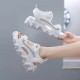 Trendy Chunky Style Velcro Platform Flat Sandal - Grey image