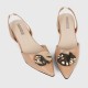 Classic Pointed Close Toe Flat Sandal - Beige image