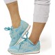Glitter Sequin Lace Up Casual Sneakers -Light Blue image