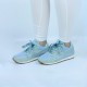 Glitter Sequin Lace Up Casual Sneakers -Light Blue image