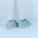Glitter Sequin Lace Up Casual Sneakers -Light Blue image