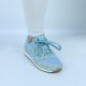 Glitter Sequin Lace Up Casual Sneakers -Light Blue image